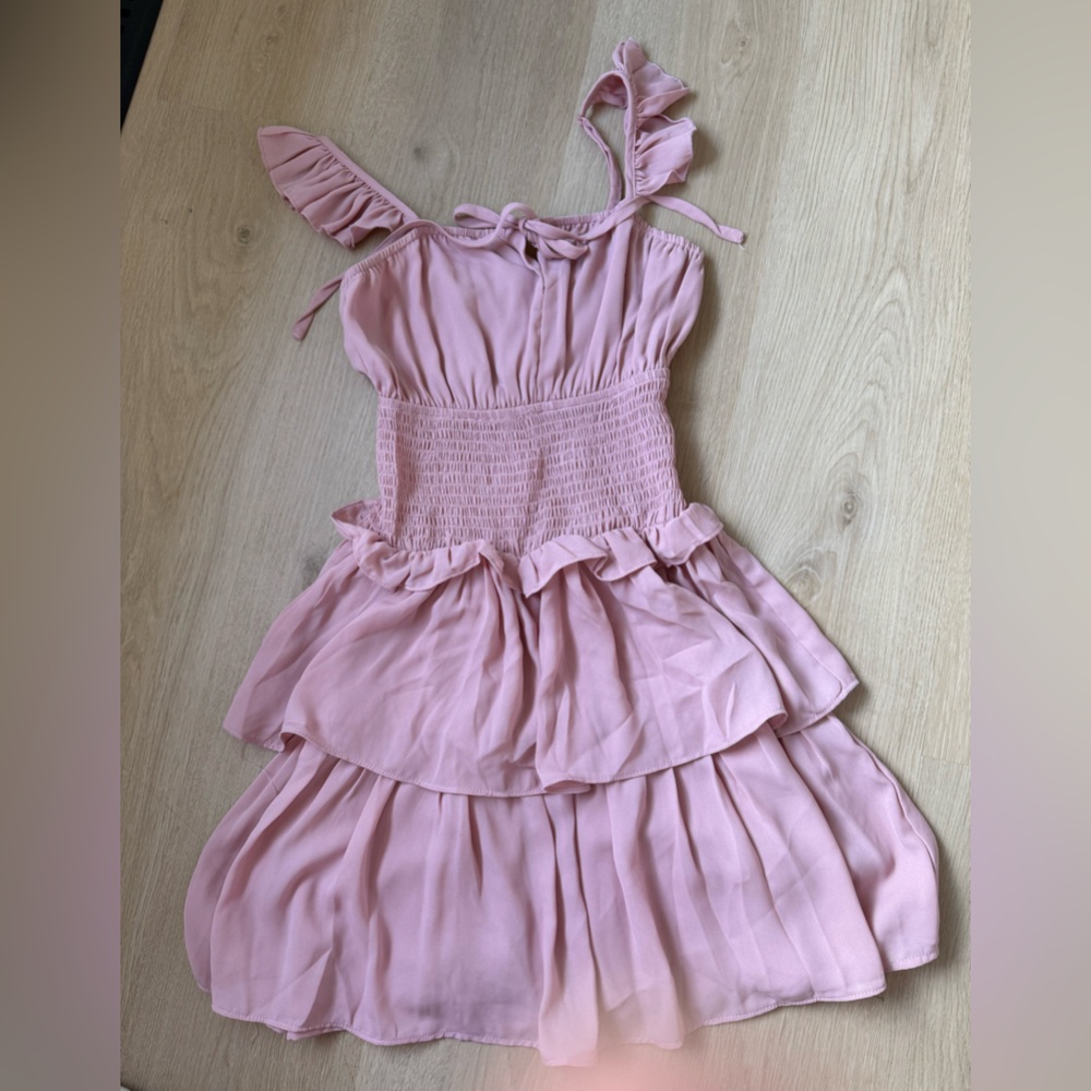 Pink mini dress